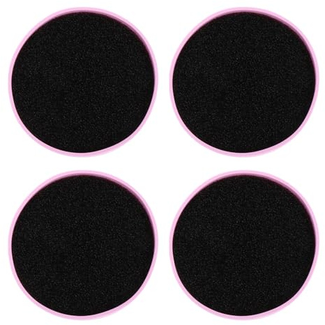 FIXOSHEE Esponjas Limpiadoras para Brochas de Maquillaje 4 Unidades Tamaño Pequeño sin Agua Reutilizables para Uso Doméstico y Viajes Color Morado