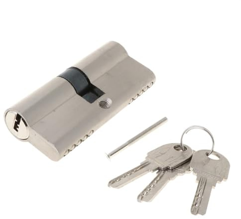 Serratura a Cilindro Della Porta Sostituzione del cilindro della serratura in metallo Serratura interna di sicurezza antifurto(70mm)