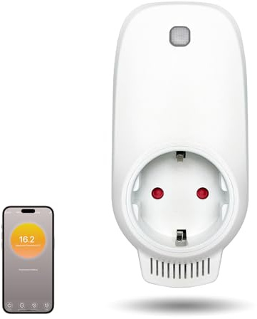 SROCHN WiFi Thermostat Steckdose, Temperaturregler, Programmierbarer Timer, für Infrarotheizungen Verschiedene Heizgeräte