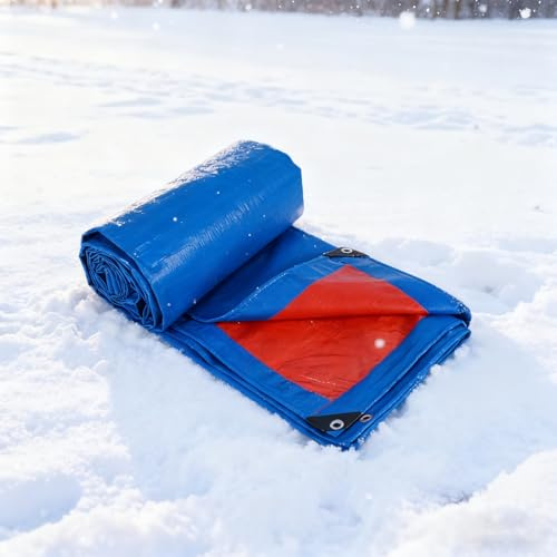 Lona Impermeable 180 x 180 cm Protección contra UV, Resistente Al Agua y Al Desgaste, Duradera, Desgarros Lona Grande Impermeable, Toldo Exterior Terraza para Jardines, Cenadores, Azul