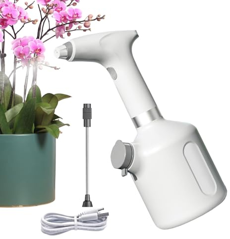 Botella Rociadora de Agua | 1000 ml Antigotas Recargable Pulverizador - Pulverizadores Eléctricos Automáticos con Boquilla Ajustable Recargables | para Riego en Jardín Patio Balcón Exterior Interior P