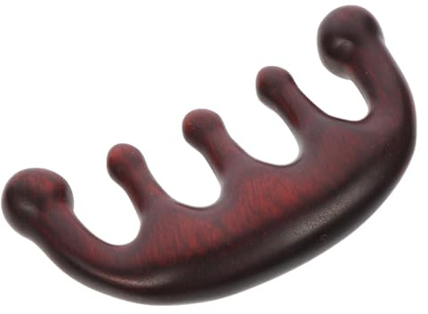 VALICLUD Peine de Masajeador de Cuero Cabelludo de Resina 5 Dientes Anchos, Peine Portátil para Masaje de Cabeza y Acupuntura, Diseño Ergonómico para Relajación y Cuidado del Cabello