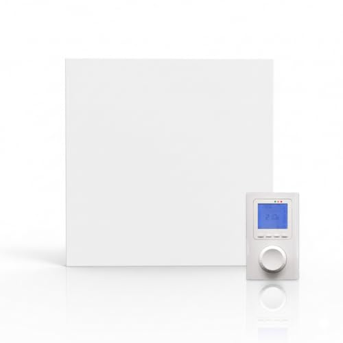 Infrarotheizung 400 Watt mit Funk-Thermostat | Heizpaneel Wand & Decke bis 10 m² | Made in Germany | THERMOTEC LUMERA 60x60 cm – 15 Jahre Garantie