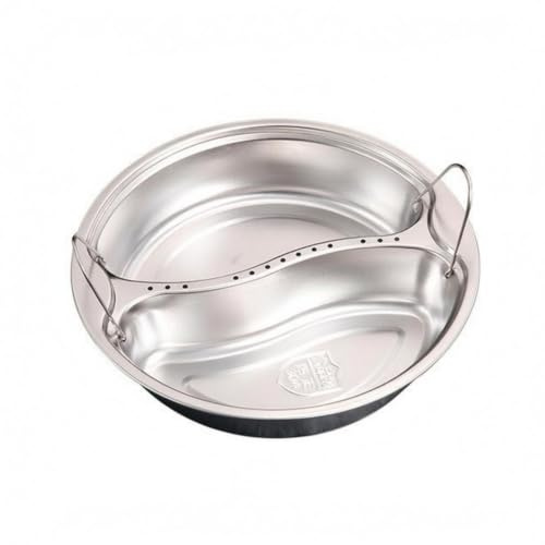 FytStycale Banja Dividida Diseño Dividido Banja Acero Inoxidable 304 Asa Alambre Rejilla Inox 304 para Aparato para Cocinar Arroz, Mediano 20 Cm De Diámetro