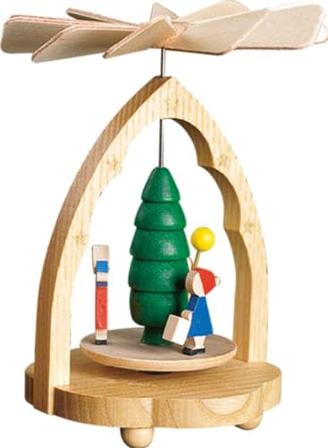 Weihnachtspyramide Erzgebirge Richard Glässer Seiffen Wärmespiel Laternenkinder, 01707