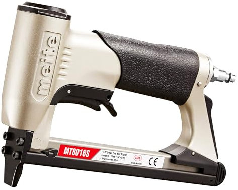 meite MT8016S Air Staple Gun with Safety Switch, Pneumatic Upholstery Stapler, 21GA / Type 80 Lightweight Upholstery Air Stapler for DIY, Decoration, Funiture and Woodworking