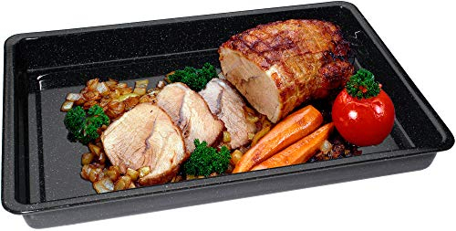 Chg Set 236-50 Bandeja De Horno Esmaltada Aprox. 42,0 X 29,0 X 4,0 Cm De Color Negro
