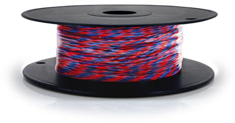 Waytex 36502-Giarrettiera telefonico 2 fili, 100 m, colore: blu/rosso