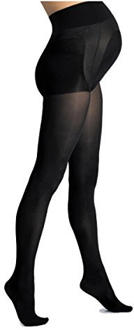 Cache Coeur Schwangerschafts- Umstandsstrumpfhose ACTIV Soft schwarz CM401 Größe L