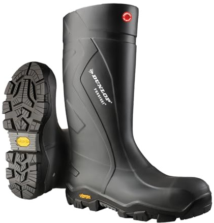 DUNLOP CC22A33, Purofort+ Reliance Full Safety Con Vibram, Negro – 100% Impermeable – Talla 43