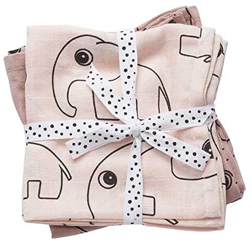 Done By Deer 30691 – Pack 2 muselinas Elefant, Rosa