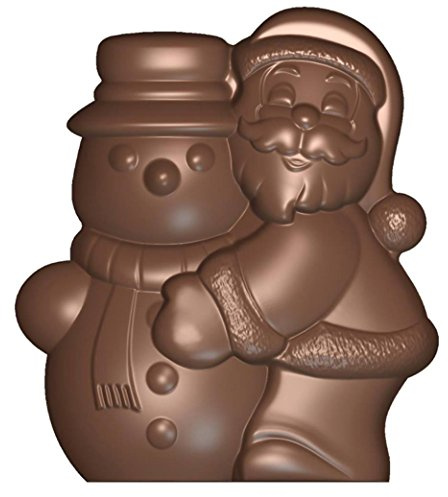 Siccardi Stampo per Cioccolato in policarbonato Babbo Natale + Pupazzo di Neve