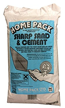 Home Pack Sharp Sand & Cement Pack 10KG - Ideal for Patching Rendering Brick Laying and General Repairs