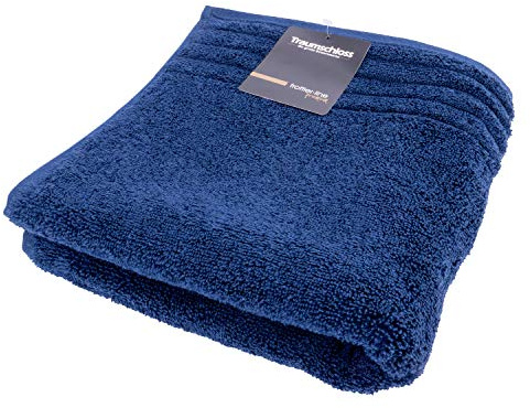 Traumschloss Frottier-Line Premium hautsympathisches Saunatuch aus Baumwolle, Farbe:dunkelblau, Größe:75x200
