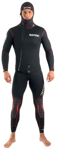 Seac Privilege Flex Giacca con Cappuccio e Salopette, Muta da Sub in Neoprene da 5 mm da Uomo