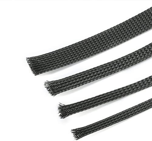 CABINE Guaina a Treccia Isolata 1/10/50/M, per il Miglioramento Della Casa 3-30Mm Stretto Filo Cavo Passacavo Protezione Cavo Sleeve/18Mm/50M