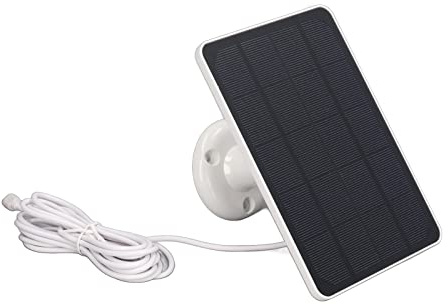 Panel Solar a Prueba de Agua 10W Cargador de Batería Cámara Micro USB Panel Solar de Carga con Montaje Ajustable de 360 ​​​​° (Blanco)