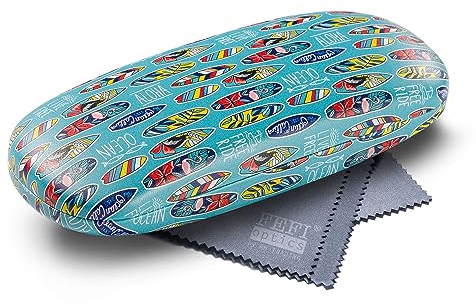 FEFI - Stabiles Hardcase Brillenetui “ALOHA“ mit Brillenputztuch (Surfboard)