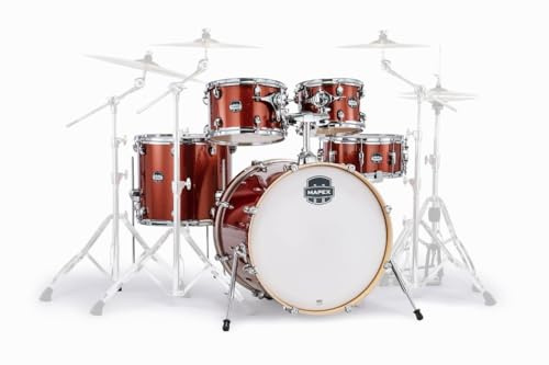 MAPEX MA529SFOR Mars Birch Series - Juego de batería acústica de 5 piezas, color naranja brillante