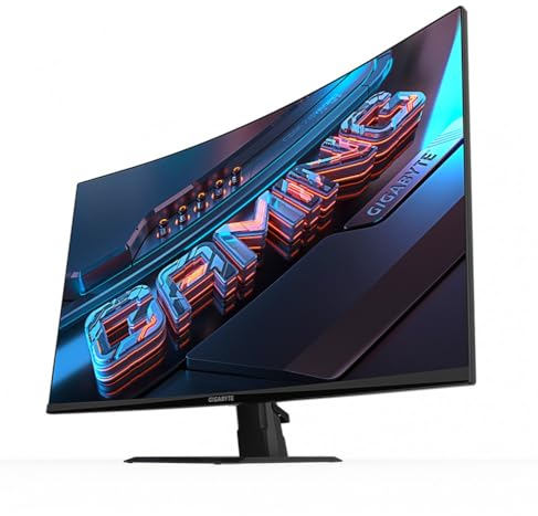 Gigabyte GS32QC 31.5 Monitor de Juego Curvo QHD - 2560 x 1440, 1500R, 165Hz, 1ms, 300 CD/m², FreeSync Premium, HDR Ready, HDMI 2.0, Displayport 1.4