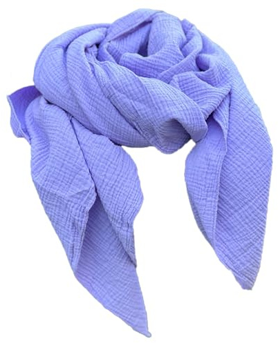 XXL Musselintuch mit gesäumten Rändern – 140 x 140 cm – versch. Farben | Quadratischer Schal – 100% Baumwolle, angenehmes Tragegefühl - tolle Farben für jedes Outfit, jede Jahreszeit – Seaside No.64