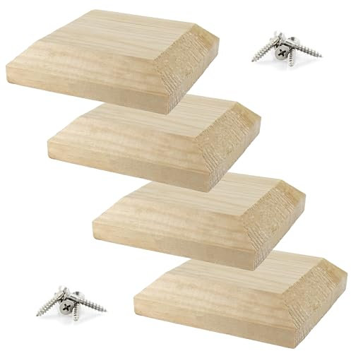 IRONTITE® Newel - Confezione da 4 tappi per recinzione in legno, 3 x 3, per pali quadrati da 75 mm. Proteggi i tuoi pali con questa protezione per pali in legno (non trattata)