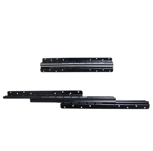 Side-mounted ball bearing drawer slides 3 Section Staircase Hidden Base Cabinet Track Stair Bottom Heavy Duty Slide Rail for Shoe Storage Cabinet Silent Slide Drawer(80cm-185cm)