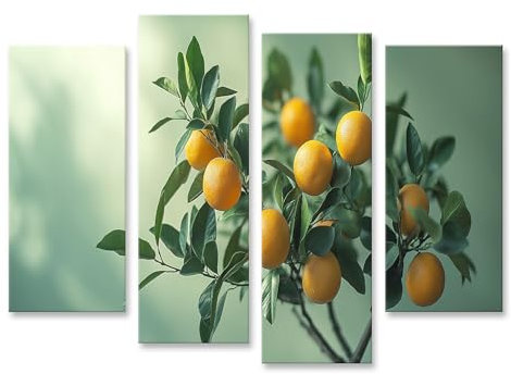 islandburner Prime Bild auf Leinwand Orangenbaum voller reifer Früchte für Gartenliebhaber oder für die Küche Bilder Wandbilder Poster