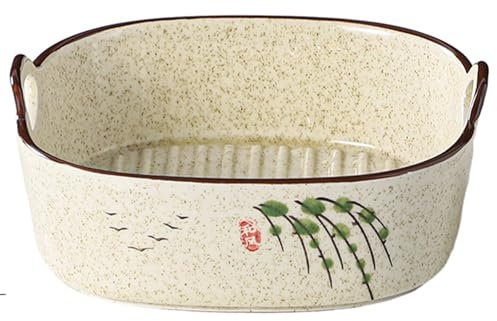 Fuente pequeña de cerámica,Bandejas Horno,Fuente para Horno,con asas de cerámica, pequeño horno para lasaña,Postres, Cocina, tiramisú, molde para hornear