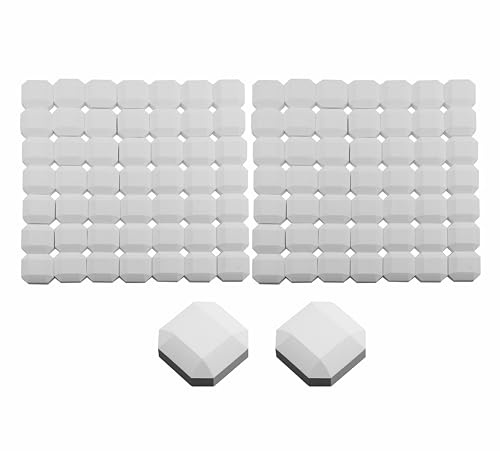 Plowo Ceramic Briquettes Replacement for L27 L30 L36 L42 L54 CS30 LBQ36 and Other Gas Grill Models, Grill Briquettes Replacement for Lava Rocks, 2 x 2 x 0.8 Each, 100-Piece