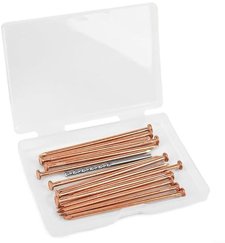 Lot de 25 clous en cuivre pour enlever les racines de 10,2 cm pour plantes indésirables, jardin, aménagement paysager, projets de bricolage avec foret