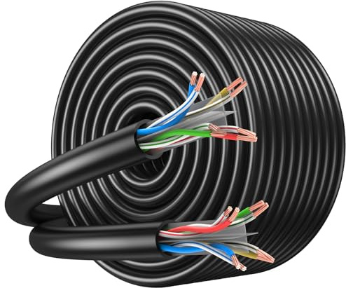 JARNHNG Cable de Red Cat 6, 200m, UTP 26AWG, 500MHz - Conexión para Gaming, Ordenadores, Routers, Sin Conectores