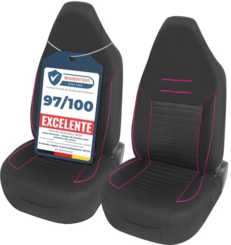 Upgrade4cars Autositzbezüge Set Pilotensitze Vordersitze Pink Universal | Autoschonbezüge mit integrierter Kopfstütze | passend für die meisten Fahrzeuge | für Sommer & Winter