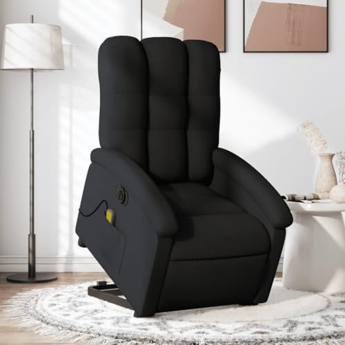 IKAYAA Massagesessel Elektrischer Fernsehsessel Elektrisch Verstellbar TV Sessel mit Aufstehhilfe Liegesessel mit Liegefunktion Verstellbar Aufstehsessel Relaxsessel Kunstleder Massagefunktion