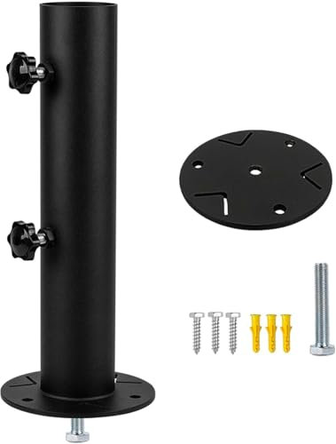VANROUG Universal Granite Umbrella Stand Tube, Stone Umbrella Tube Base for Outside, Heavy Duty Parasol base, Table Umbrella Tube Bracket, DIY Patio Umbrella Holder Parts