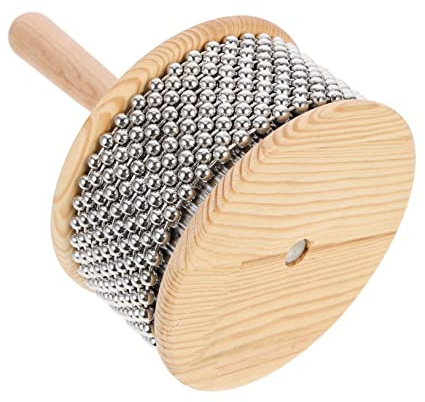Yardwe Giocattolo Musicale Cabasa in Metallo Giocattolo Percussione Per Ragazzo Ragazza Ragazza Strumento Educativo Manico in Legno Facile Da Trasportare e Suono Brillante