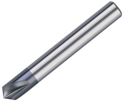 3-schneidiger Hartmetall-Fasenfräser, 60/90/120 Grad V-Nut-Fräser HRC50-Fräser for CNC-Gravieren und Entgraten(4xD4x90degrees)