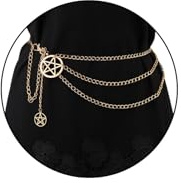 Milakoo Damen Taillengürtel Mehrschichtig Kettengürtel Y2K Verstellbare Punk Taillenkette Kette Body Link Outfit für Kleider Jeans