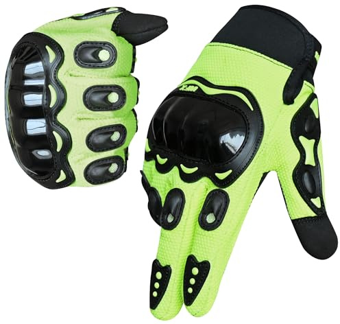 WESTWOOD FOX Guantes de Motocicleta para Hombres y Mujeres, Guantes de Motocicleta con Pantalla táctil de Dedo Completo para BMX, MX, ATV, MTB, equitación, Caza