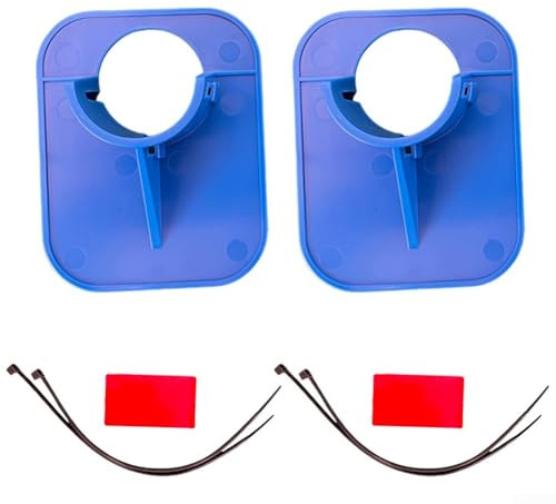 Lot de 2 supports de tuyau de piscine pour tubes de 26 à 38 mm - Système de gestion de tuyau anti-affaissement - Bleu