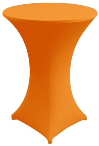 Gastro Uzal Stehtischhusse Zürich für Stehtische, Überwurf, Tischhusse (Orange, ⌀ 80 cm)