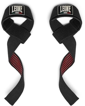 LEONE 1947 Lifter Cinghie per Sollevamento – Straps Professionali per Bodybuilding e Powerlifting – Unisex Adulto – cod. AC806