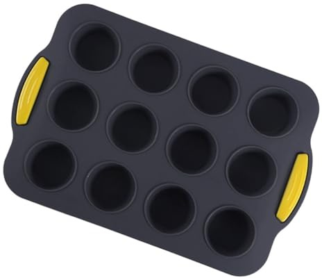 MUELODSIC Stampo Muffin in Silicone Tazze Riutilizzabile Teglia Profonda per Cupcake Dolci Antiaderente Facile da Pulire per Forno e Friggitrice ad Aria
