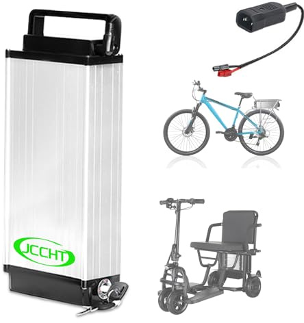 JCCHT Batería Litio Bicicleta eléctrica Plegable Paquete batería 36V 8Ah 10Ah 13Ah 15Ah 17,5Ah con portaequipajes Trasero y Kit de conversión de Motor con Cargador,36v10ah