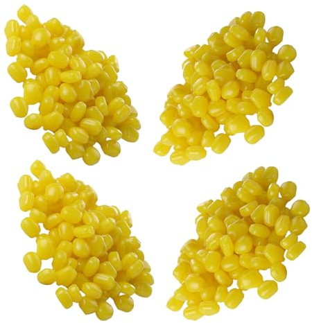 GANAZONO Leurres Souples Flottants Imitation Maïs Jaune 400 Pièces Appâts Artificiels pour Pêche en Eau Douce Matériel de Pêche Carpe Appât Mou pour Attirer Poissons en Étang et Lac