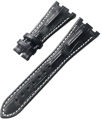 ROUHO 28mm Fabriqué Cuir Véritable Bracelet Montre - 42mm Cadran - Durable Remplacement Sangle Montre pour Audemars Piguet Royal Oak AP-#2