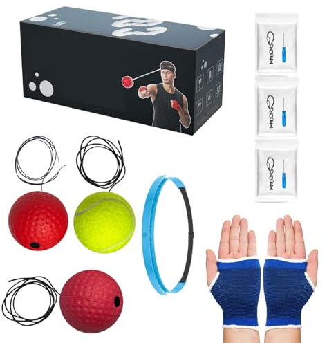 Set di fascia per palline riflesse per boxe,Palla da riflesso di Boxe | Attrezzature per punching Ball con ,Set di palline per attrezzature di punzonatura per il miglioramento dei principianti