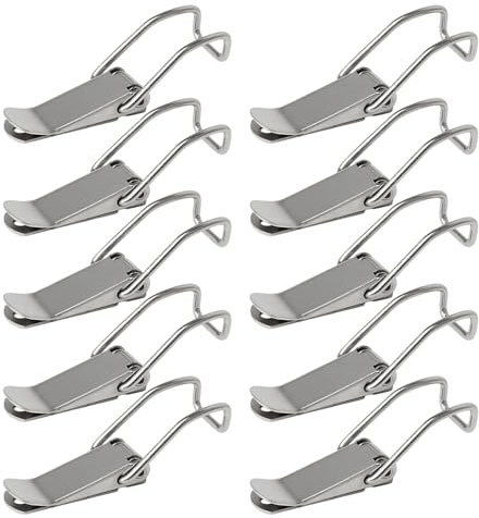 Multiple Purpose Steel Clasps 10PCS High Load Capacity Rustproof Designs Reinforced Metal Hasp Latches Simple Installation Boiler Latches Clip Erosion Resistant