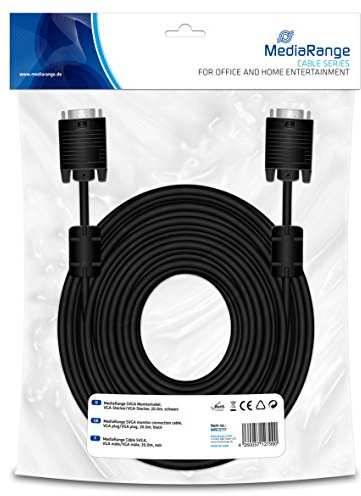 MediaRange SVGA Monitorkabel, VGA/VGA, 20.0m, schwarz