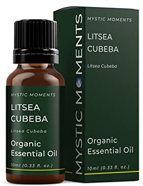 Mystic Moments | Olio Essenziale Biologico di Litsea cubeba | 10ml | May chang dona a diffusori, miscele di oli e formulazioni profumate un aroma dolce, limonato e luminoso.